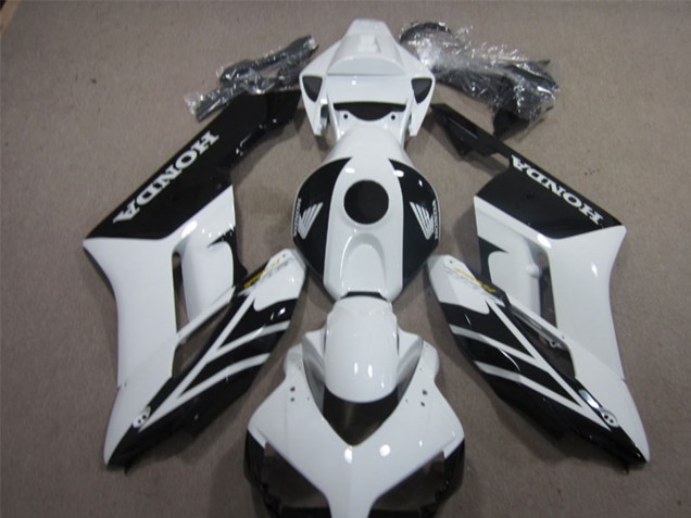 White Glossy Black Stripe 2004-2005 Honda CBR1000RR Motorcycle Fairings