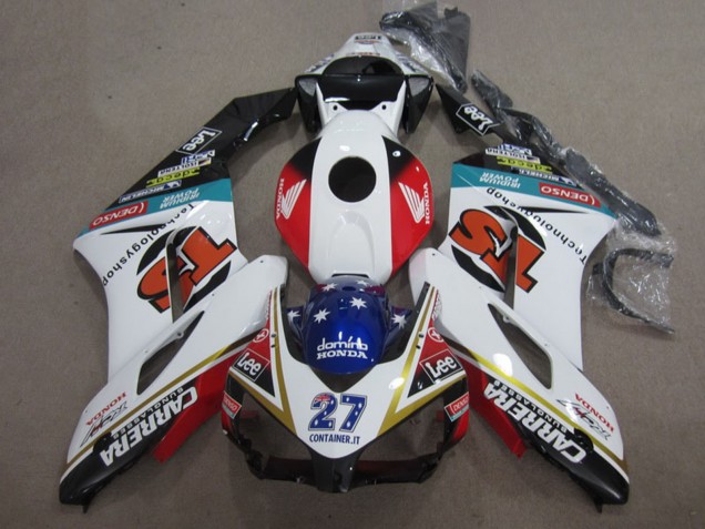 White Red Blue Glossy Black 27 Contrainer IT Carrera 2004-2005 Honda CBR1000RR Motorcycle Fairings