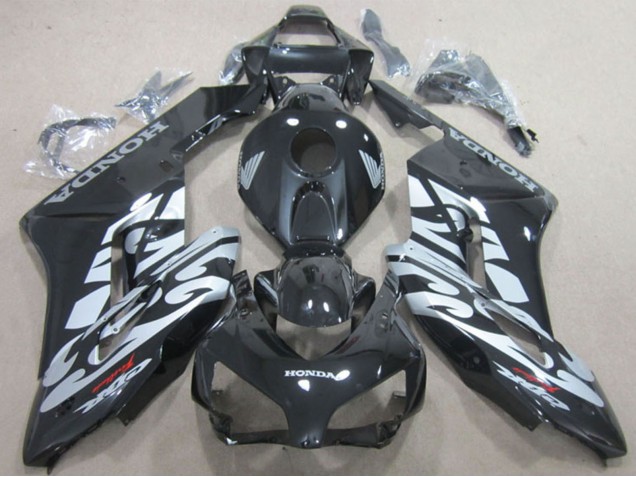 Glossy Black Silver 2004-2005 Honda CBR1000RR Motorcycle Fairings