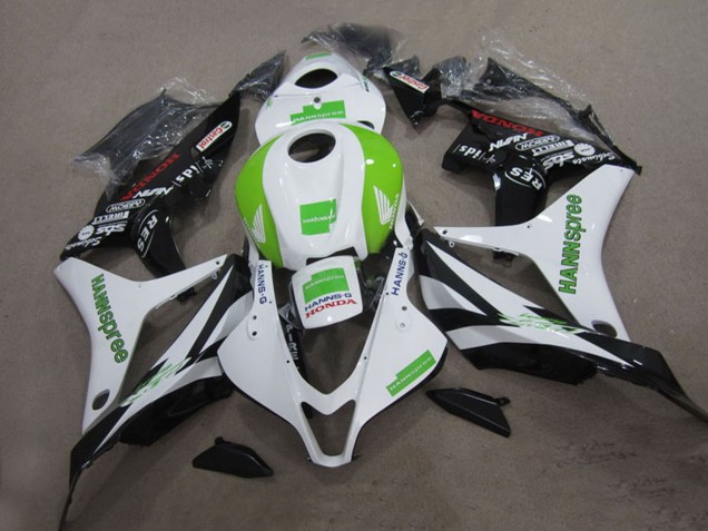 White Green Glossy Black Hannspree 2004-2005 Honda CBR1000RR Motorcycle Fairings