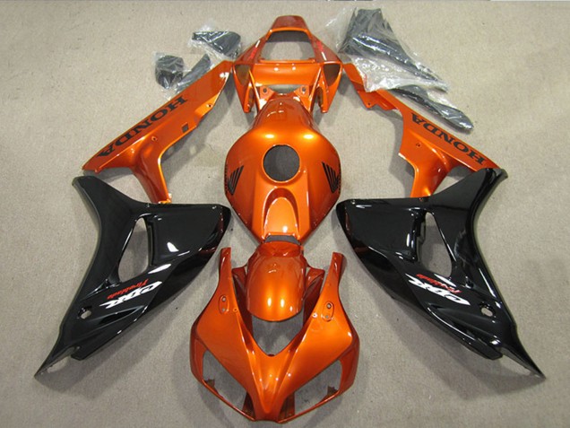 Orange Glossy Black 2006-2007 Honda CBR1000RR Motorcycle Fairings