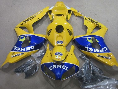 Yellow Blue Camel 2006-2007 Honda CBR1000RR Motorcycle Fairings