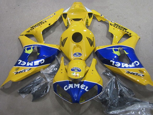 Yellow Blue Camel 2006-2007 Honda CBR1000RR Motorcycle Fairings
