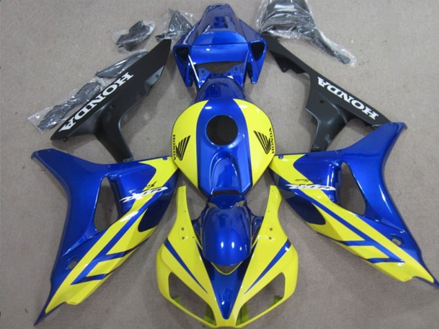 Blue Yellow Glossy Black 2006-2007 Honda CBR1000RR Motorcycle Fairings