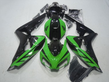 Green Glossy Black 2006-2007 Honda CBR1000RR Motorcycle Fairing