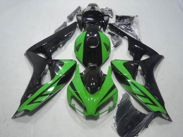 Green Glossy Black 2006-2007 Honda CBR1000RR Motorcycle Fairing