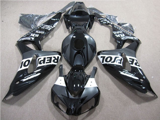 Glossy Black Grey White Repsol 2006-2007 Honda CBR1000RR Motorcycle Fairings
