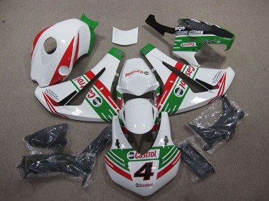 White Red Green Castrol 4 2008-2011 Honda CBR1000RR Motorcycle Fairings