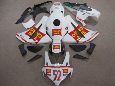 White Red Yellow San Carlo 52 2008-2011 Honda CBR1000RR Motorcycle Fairings