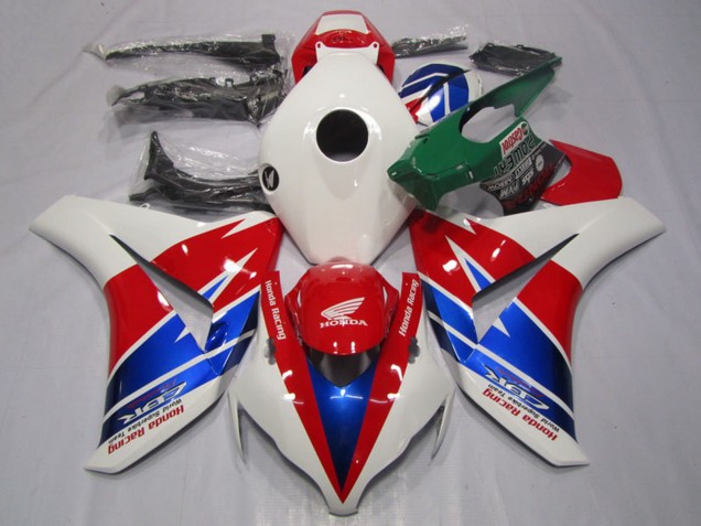 White Red Blue Racing 2008-2011 Honda CBR1000RR Motorcycle Fairings