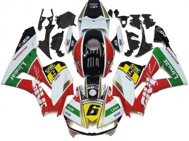 White Red Yellow Green Linear Viar 6 2012-2016 Honda CBR1000RR Motorcycle Fairings