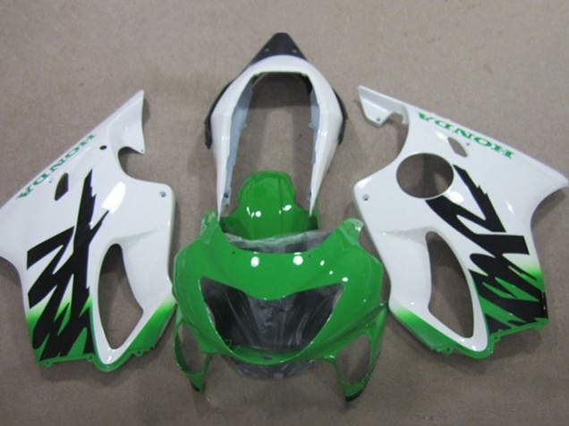 White Green 1999-2000 Honda CBR600 F4 Motorcycle Fairings