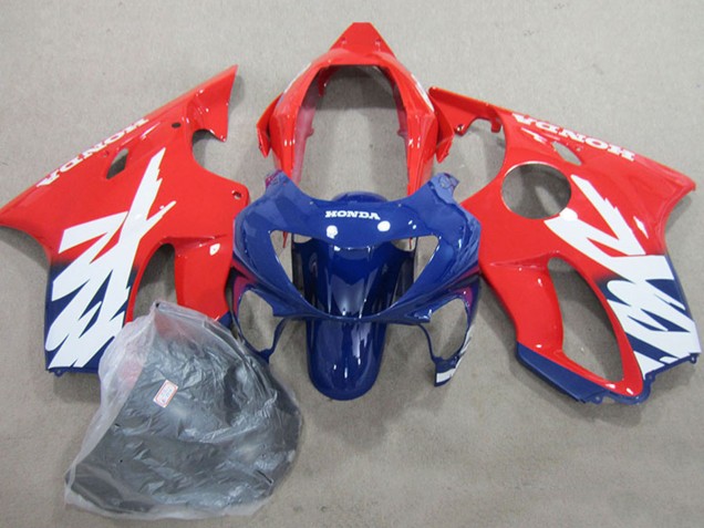 Red Dark Blue 1999-2000 Honda CBR600 F4 Motorcycle Fairings