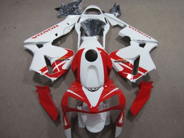 White Red 2003-2004 Honda CBR600RR Motorcycle Fairings