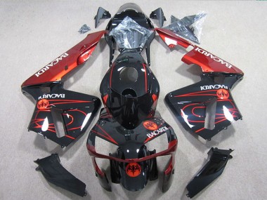Glossy Black Red BACARDI 2005-2006 Honda CBR600RR Motorcycle Fairings