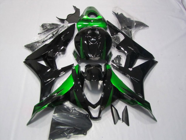 Green Glossy Black 2007-2008 Honda CBR600RR Motorcycle Fairings Kits