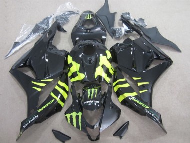 Glossy Black Yellow Monster 2009-2012 Honda CBR600RR Motorcycle Fairings