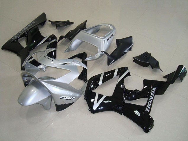 Silver Glossy Black 2000-2001 Honda CBR900RR 929 Motorcycle Fairings