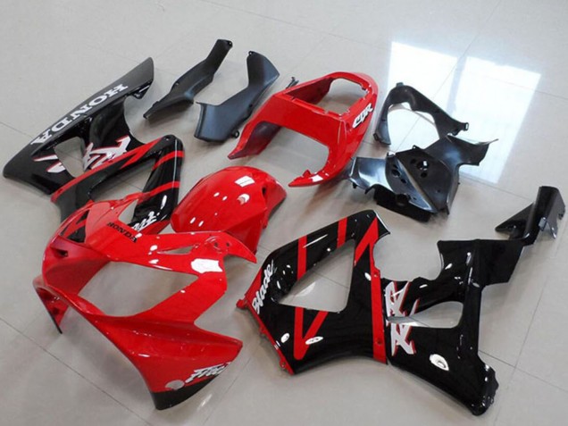 Red Glossy Black Stripe 2000-2001 Honda CBR900RR 929 Motorcycle Fairings