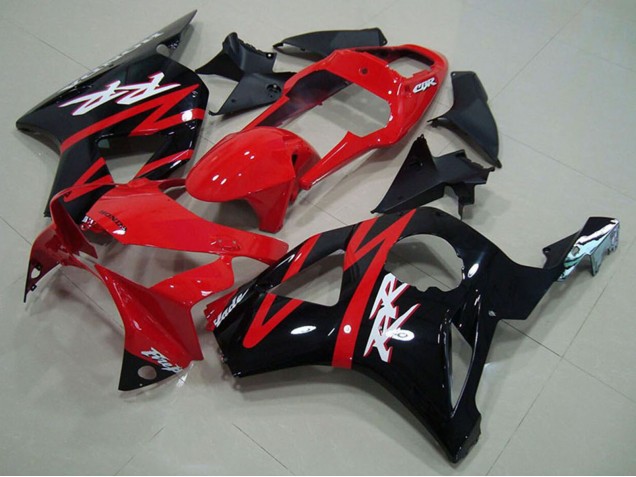 Red Glossy Black Stripe 2002-2003 Honda CBR900RR 954 Motorcycle Fairing