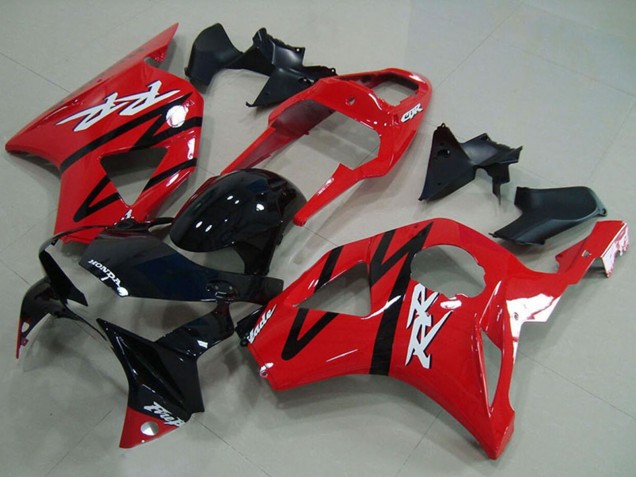 Red Glossy Black Stripe 2002-2003 Honda CBR900RR 954 Motorcycle Fairings