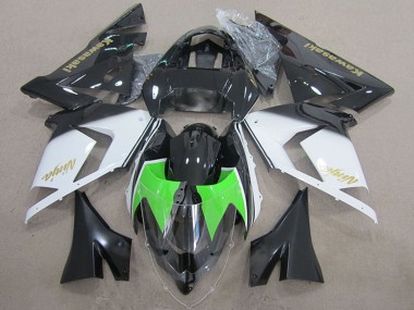 Black White Gold Ninja 2004-2005 Kawasaki ZX10R Motorcycle Fairings