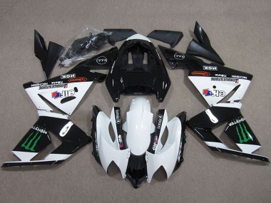 Black White Monster 2004-2005 Kawasaki ZX10R Motorcycle Fairings