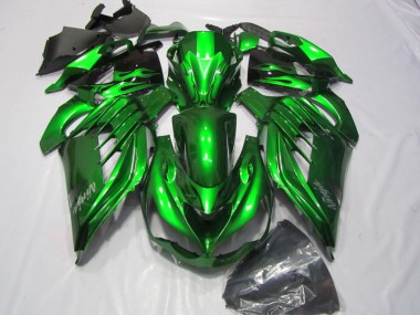 Green Glossy Black Silver Ninja 2012-2024 Kawasaki ZX14R ZZR1400 Motorcycle Fairings