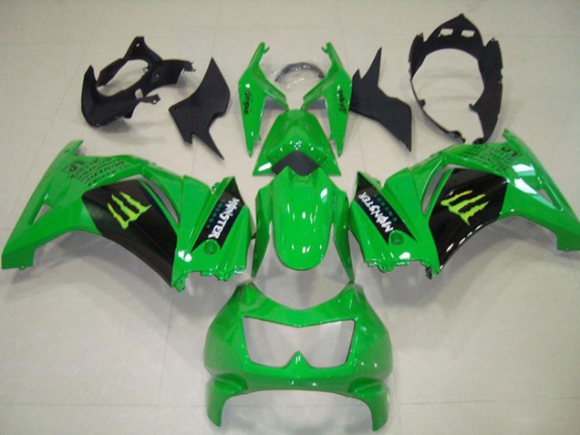 Green Black Monster 2008-2012 Kawasaki ZX250R Motorcycle Fairings