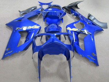 Blue 2003-2004 Kawasaki ZX6R Motorcycle Fairing
