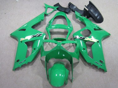 Green 2003-2004 Kawasaki ZX6R Motorcycle Fairing Kits
