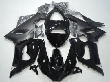 Glossy Black Matte Black 2005-2006 Kawasaki ZX6R Motorcycle Fairings