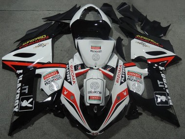 White Black Red Rizoma Playboy 2005-2006 Kawasaki ZX6R Motorcycle Fairings
