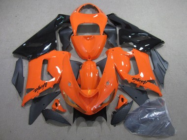 Orange Black 2005-2006 Kawasaki ZX6R Motorcycle Fairing Kits