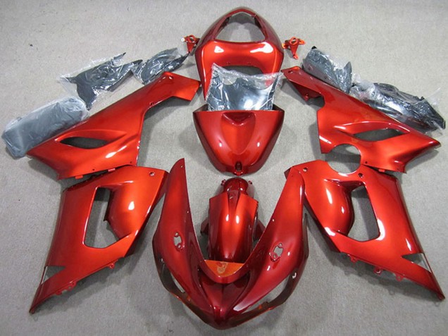 Red 2005-2006 Kawasaki ZX6R Motorcycle Fairing