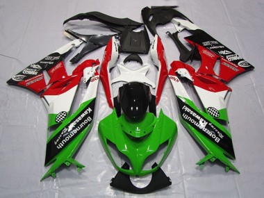 White Red Green Glossy Black 2009-2012 Kawasaki ZX6R Motorcycle Fairings