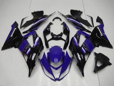 Blue Glossy Black 2013-2018 Kawasaki ZX6R Motorcycle Fairing Kits