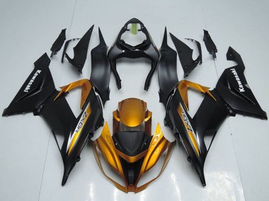 Matte Black Orange 2013-2018 Kawasaki ZX6R Motorcycle Fairings