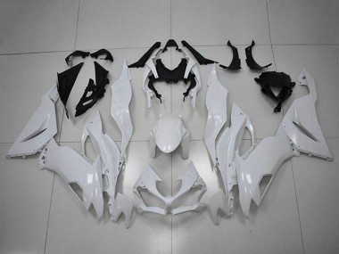 White 2019-2022 Kawasaki ZX6R Motorcycle Fairings