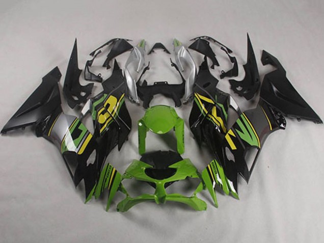 Green Yellow Silver Matte Black 2019-2022 Kawasaki ZX6R Motorcycle Fairings