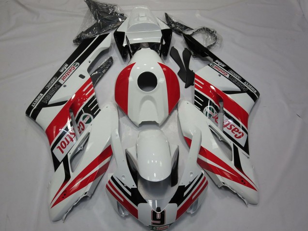 White Red Glossy Black Castrol 9 2004-2005 Honda CBR1000RR Motorcycle Fairings
