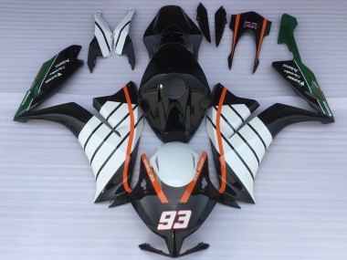 White Orange Glossy Black Baracuda 93 2012-2016 Honda CBR1000RR Motorcycle Fairings