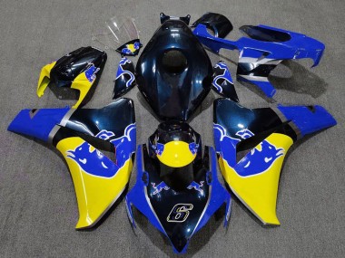 Dark Blue Yellow Red Bull 2008-2011 Honda CBR1000RR Motorcycle Fairing