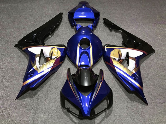 Blue White Gold Glossy Black 2006-2007 Honda CBR1000RR Motorcycle Fairings