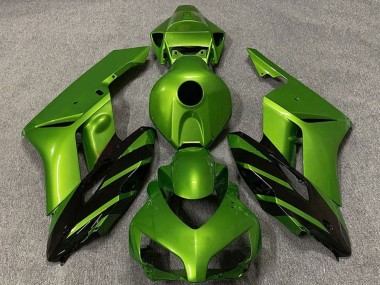 Green Glossy Black Stripe 2004-2005 Honda CBR1000RR Motorcycle Fairings
