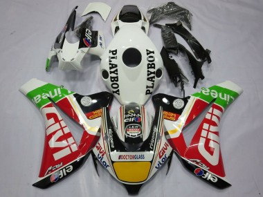 White Red Yellow Green Black Givi Playboy 2008-2011 Honda CBR1000RR Motorcycle Fairings