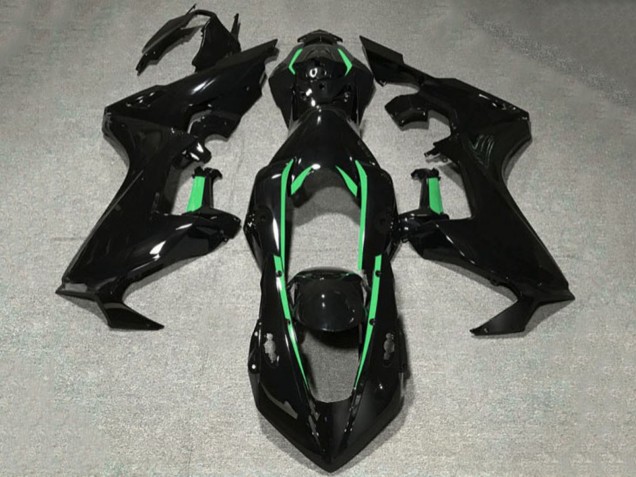 Glossy Black Forest Green Lining 2017-2023 Honda CBR1000RR Motorcycle Fairings