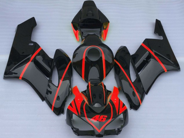 Glossy Black Red 2004-2005 Honda CBR1000RR Motorcycle Fairings