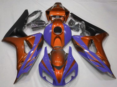Orange Blue Matte Black 2006-2007 Honda CBR1000RR Motorcycle Fairings