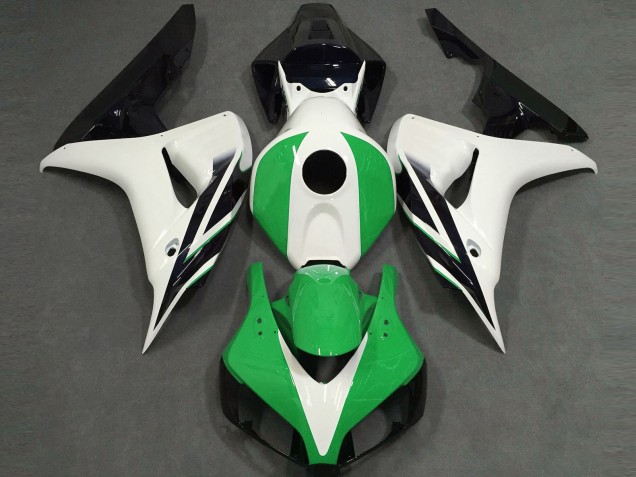 White Green Glossy Black 2006-2007 Honda CBR1000RR Motorcycle Fairings
